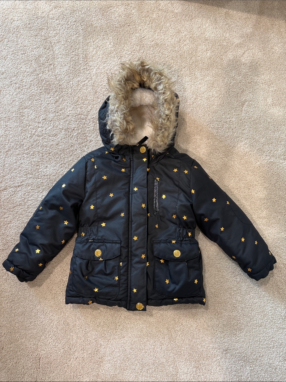 3T Puffer Jacket Black Gold Star 🌟